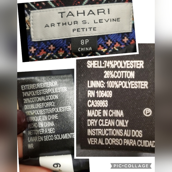 Y2K Jacquard Crop Blazer NWOT Size 8P - Picture 15 of 16